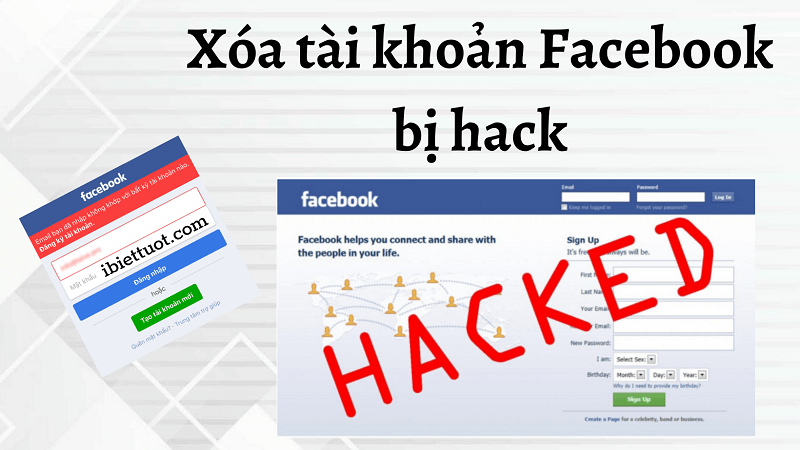 cách xóa tài khoản Facebook bị hack