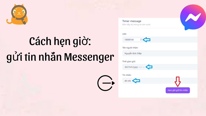 cách hẹn giờ gửi tin nhắn trên messenger