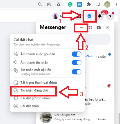 ibiettuot.com-cách tìm tin nhắn chờ trên Messenger